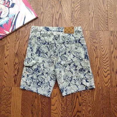 Шорты Louis Vuitton Jeans With Patch "Blue/White" фото № 7