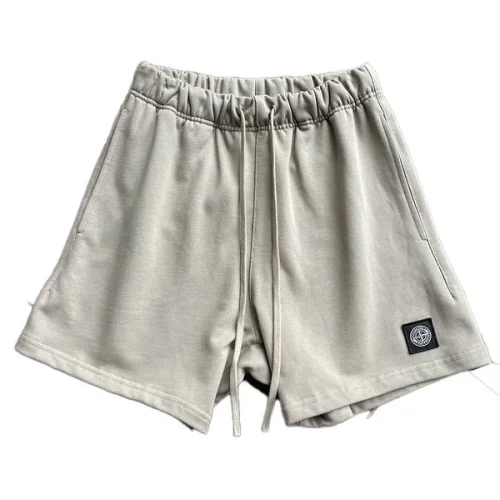 Шорты Stone Island Black Square Logo Sport "Gray/Green"