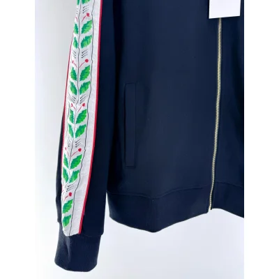 Олимпийка Casablanca Green Leaves On The Sides "Black" фото № 3