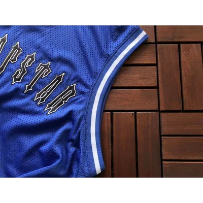 Майка Trapstar Logo And Edge Decorated By Stripes "Blue" фото № 3