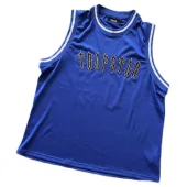 Майка Trapstar Logo And Edge Decorated By Stripes "Blue"