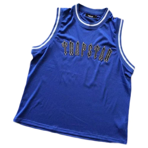 Майка Trapstar Logo And Edge Decorated By Stripes "Blue"