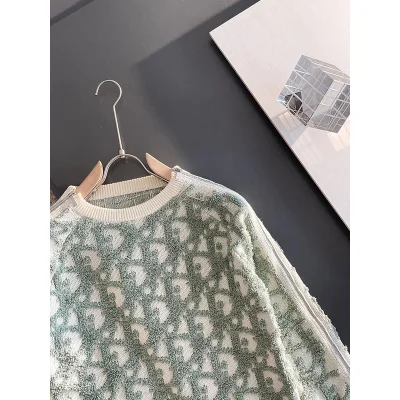 Свитер Christian Dior Voluminous Print Logos Dior "Green" фото № 2