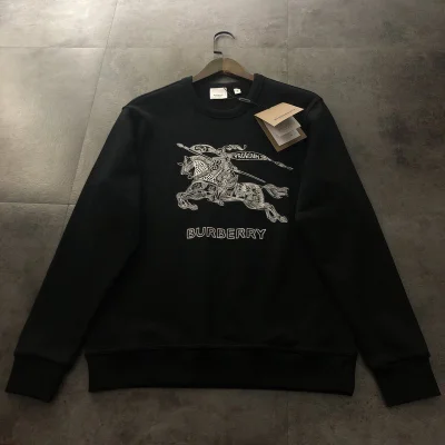 Свитшот Burberry With Embroidery "Black" фото № 4