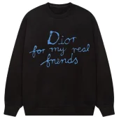 Свитшот Christian Dior Print Dior For My Real Friends "Black"
