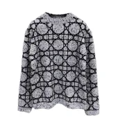 Свитшот Christian Dior Print Black Circles "Gray"
