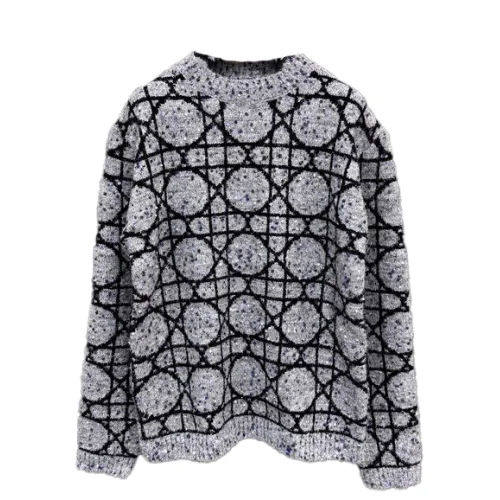 Свитшот Christian Dior Print Black Circles "Gray"