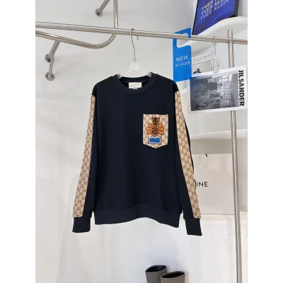 Свитшот Gucci Brand Style On The Sleeve "Black" фото № 4