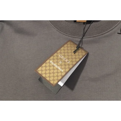 Свитшот Gucci X Balenciaga With Logos "Brown/Gray" фото № 3 Свитшот Gucci X Balenciaga With Logos "Brown/Gray" фото № 3