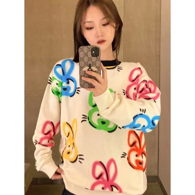 Худи Gucci Colorful Rabbits "White" фото № 7