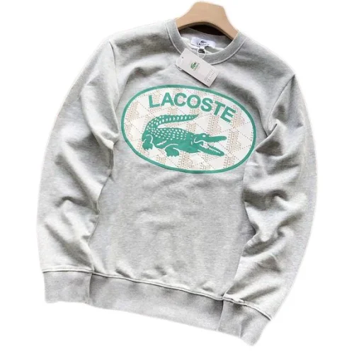 Свитшот Lacoste Big Crocodile And Logo Lettering In Oval "Gray"