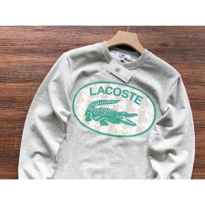 Свитшот Lacoste Big Crocodile And Logo Lettering In Oval "Gray" фото № 2