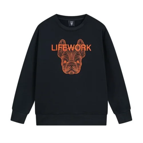 Свитшот Life Work Dog "Black/Orange"
