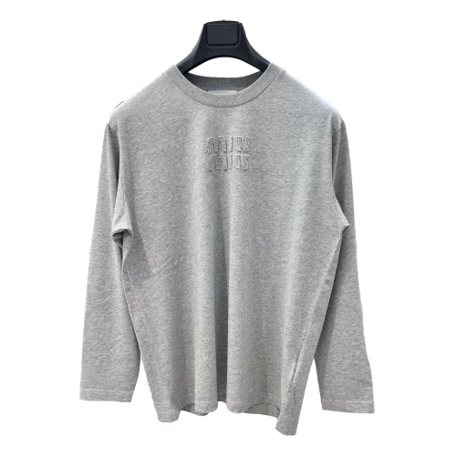Свитшот Miu Miu Frontside Upside Clear Logo Miu Miu "Gray"