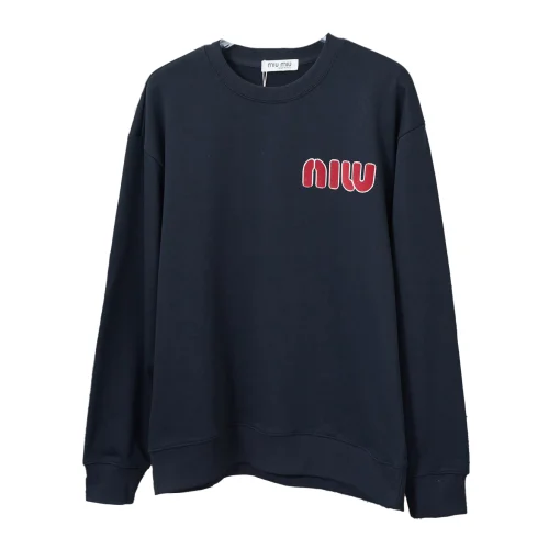 Свитшот Miu Miu Frontside Left Logo Contrast Outline Miu Miu "Black"