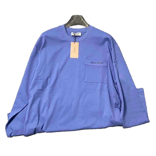 Свитшот Miu Miu Frontside Logo Miu Miu On The Blue Pocket "Blue"