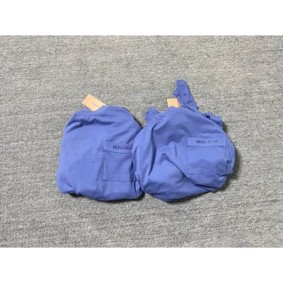 Свитшот Miu Miu Frontside Logo Miu Miu On The Blue Pocket "Blue" фото № 3