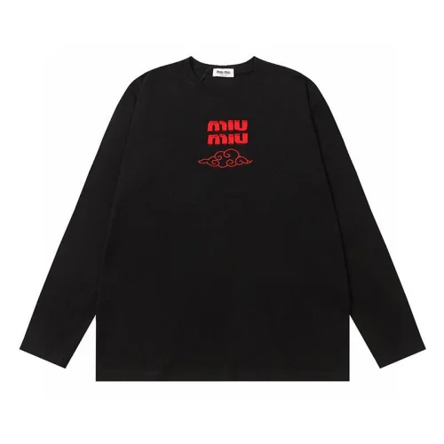 Лонгслив Miu Miu Highlighted Label "Black"