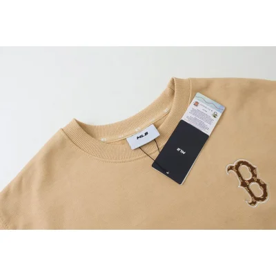 Худи MLB Front Logo Cuffs "Beige" фото № 5