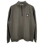 Свитшот Stone Island With Logo - Patch ZIP "Gray"