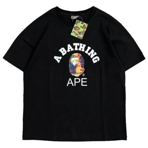 Футболка A Bathing Ape In Dark Color With Bright Print "Black"