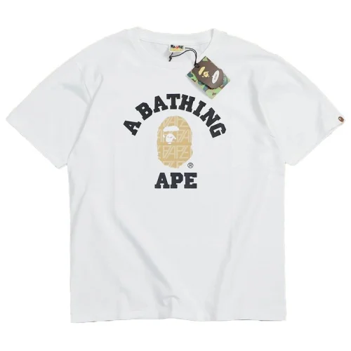Футболка A Bathing Ape With The Inscription Of The Logo "White"