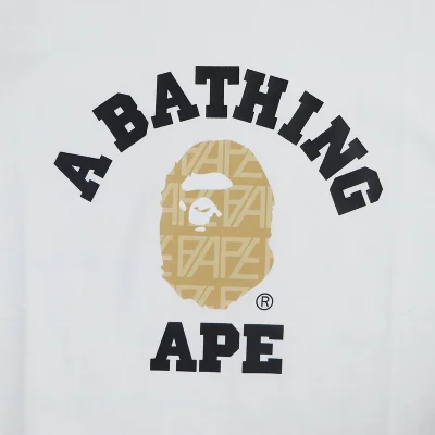 Футболка A Bathing Ape With The Inscription Of The Logo "White" фото № 6