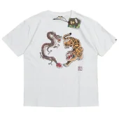Футболка A Bathing Ape Tiger VS Dragon "White"