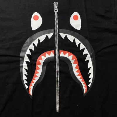 Футболка A Bathing Ape With A Clasp "Black" фото № 4