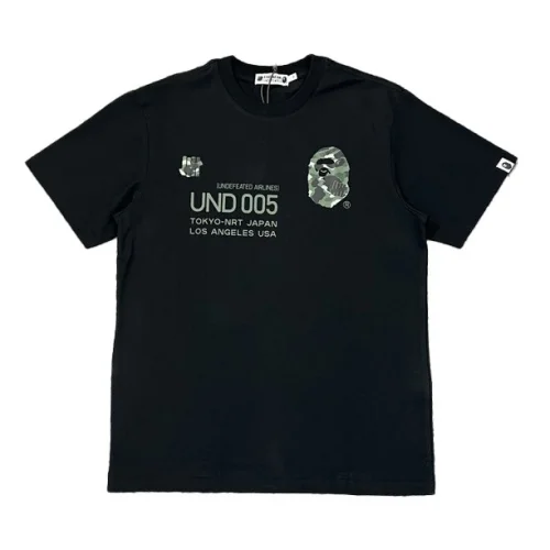 Футболка A Bathing Ape Print Airplane Flight "Black/Green"