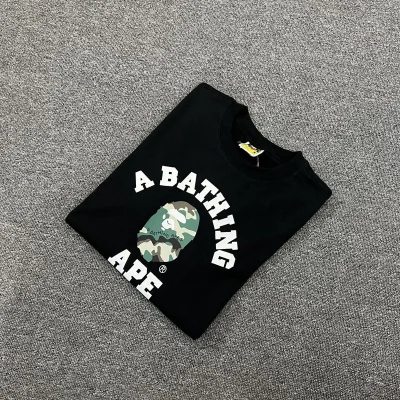 Футболка A Bathing Ape Text With Print "Black" фото № 4