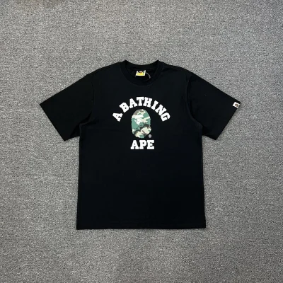 Футболка A Bathing Ape Text With Print "Black" фото № 5