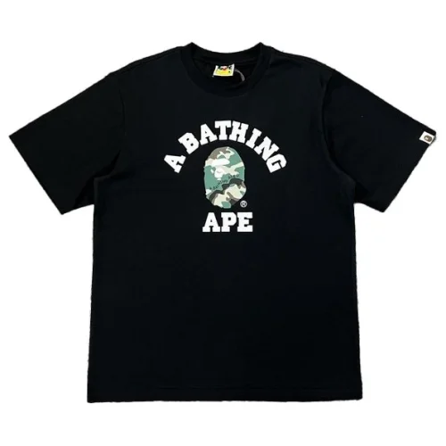 Футболка A Bathing Ape Text With Print "Black"