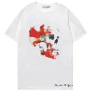 Футболка Alexander Mcqueen Skeleton With Red Details Front Print