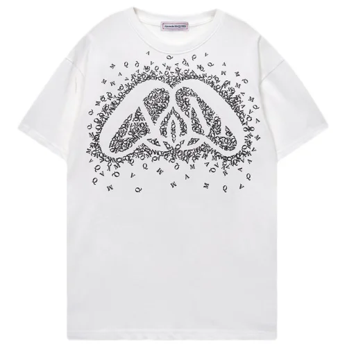 Футболка Alexander McQueen Image From Logo Letters "White"