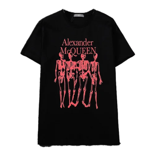 Футболка Alexander Mcqueen Skeletons "Black"