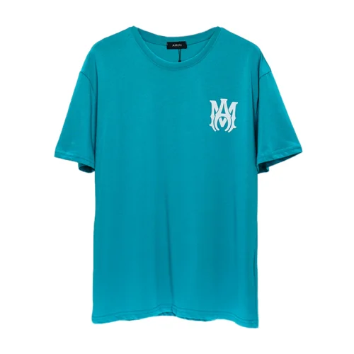 Футболка Amiri With Large Logo And An Inscription Of The Brand "Blue"