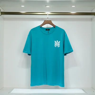 Футболка Amiri With Large Logo And An Inscription Of The Brand "Blue" фото № 2