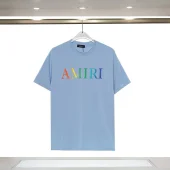 Футболка Amiri Logo In Rainbow Colors "Blue"