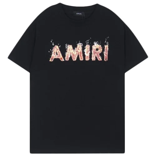 Футболка Amiri Flaming Logo "Black"