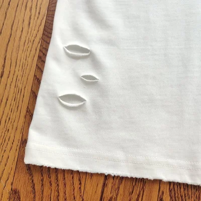 Футболка Balenciaga Torn Style With Printed Shoes "White" фото № 6