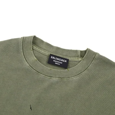 Футболка Balenciaga With Printed Logo "Khaki" фото № 7