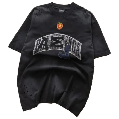 Футболка Balenciaga With Red Coat Of Arms "Black"