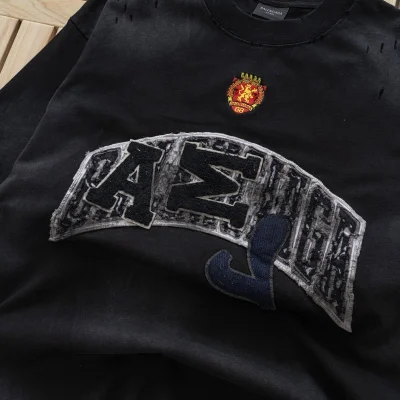 Футболка Balenciaga With Red Coat Of Arms "Black" фото № 4