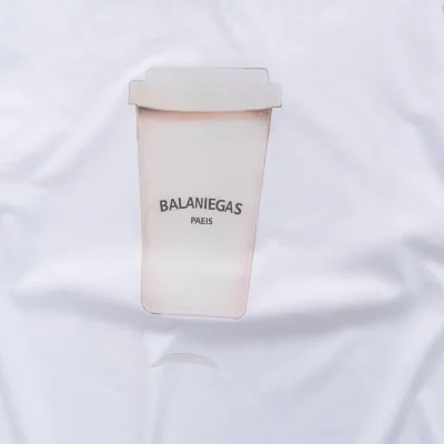 Футболка Balenciaga Coffee Cup "White" фото № 6