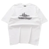 Футболка Balenciaga Front Logo With Shadow "White"