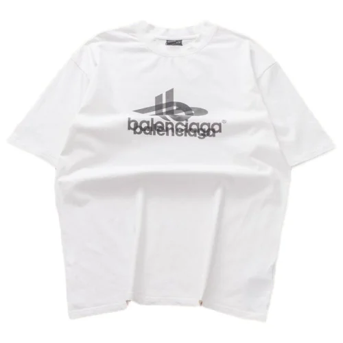 Футболка Balenciaga Front Logo With Shadow "White"