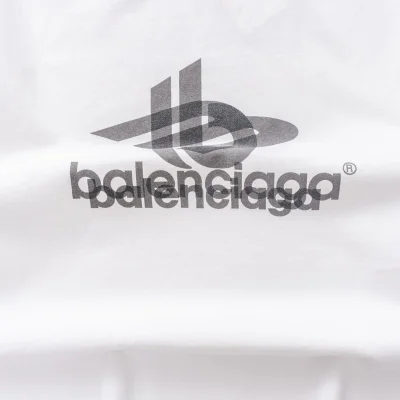Футболка Balenciaga Front Logo With Shadow "White" фото № 3