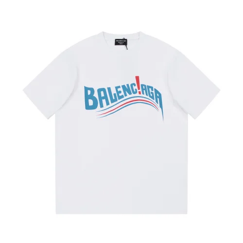 Футболка Balenciaga Wavy Brand Lettering "White"