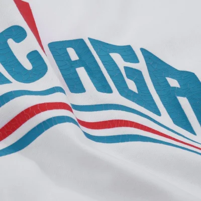 Футболка Balenciaga Wavy Brand Lettering "White" фото № 5